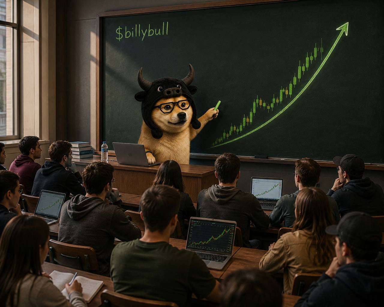 BILLYBULL meme: BILLYBULL 101 ONLY GREEN CANDLES